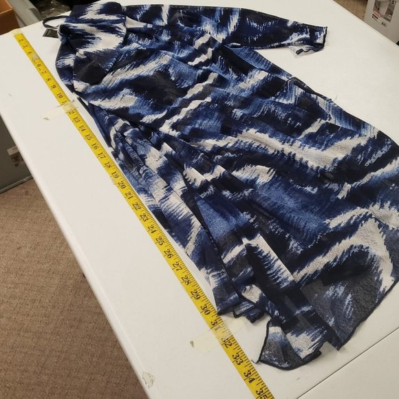 Ali Miles Navy and White Abstract Cardigan - Picture 7 of 9